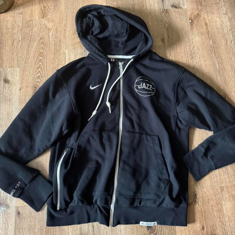 Nike Black Utah Jazz Standard Issue Dri-Fit Full-Zip Hoodie‎ Men’s Size M